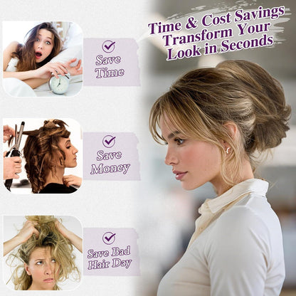 Echthaar Pferdeschwanz Extension – Braun Blond, DIY Dutt Klemmer