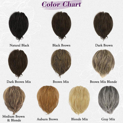 Echthaar Pferdeschwanz Extension – Braun Blond, DIY Dutt Klemmer
