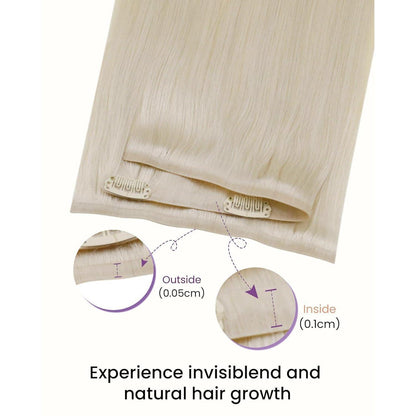 Echthaar Clip-in Extensions Blond #613 – 45cm, 100g