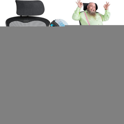 Ergonomischer Bürostuhl mit Lendenwirbelstütze, 200 kg belastbar