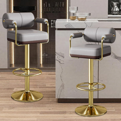 Vigosit Barhocker Set Höhenverstellbar, Grau – Komfortabler Tresenhocker mit Lehne