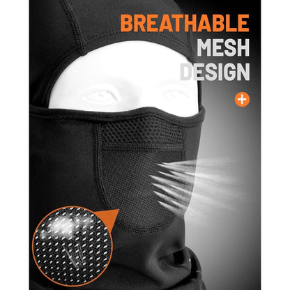 Sturmhaube Fleece Balaclava Schwarz – Warm & Winddicht für Ski, Motorrad & Fahrrad