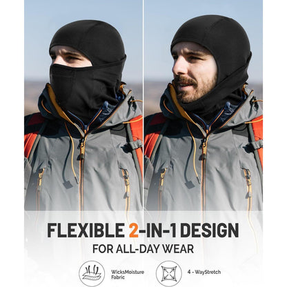 Sturmhaube Fleece Balaclava Schwarz – Warm & Winddicht für Ski, Motorrad & Fahrrad