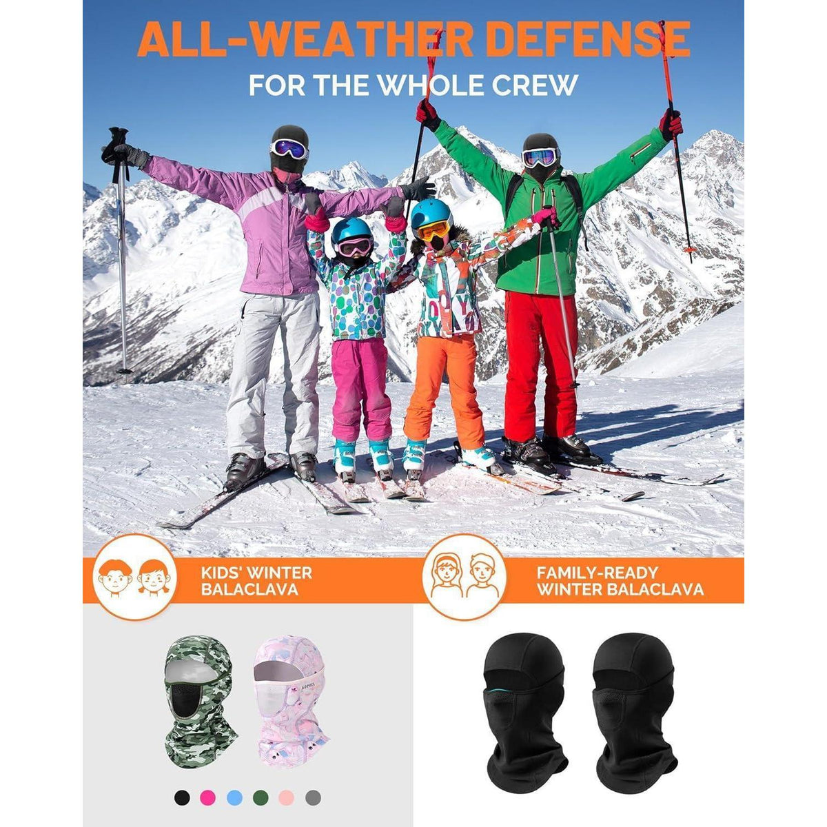 Sturmhaube Fleece Balaclava Schwarz – Warm & Winddicht für Ski, Motorrad & Fahrrad