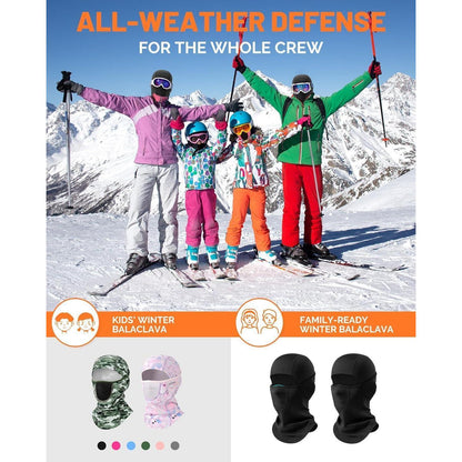 Sturmhaube Fleece Balaclava Schwarz – Warm & Winddicht für Ski, Motorrad & Fahrrad