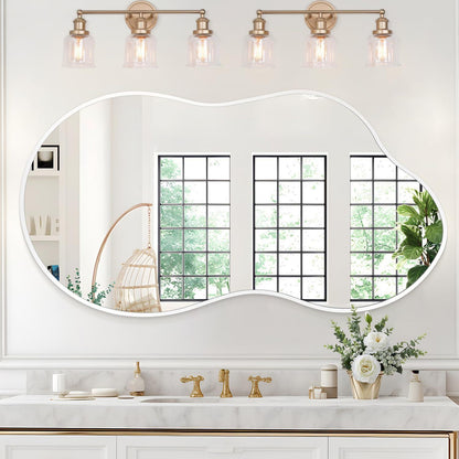 Großer Wandspiegel asymmetrisch 50x90cm – Deko für Schlafzimmer & Co.