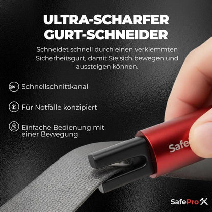 Notfallhammer Auto mit Gurtschneider - 2er Pack