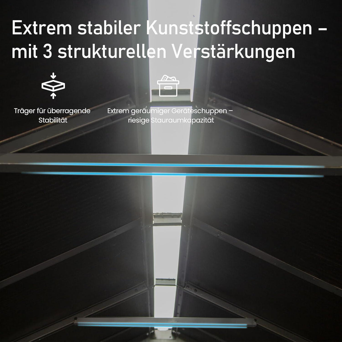 Gartenhaus Kunststoff Grau – Abschließbar & Wetterfest