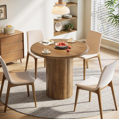 Runder Esstisch für 2-4 Personen – Braun, Modern & Stabil