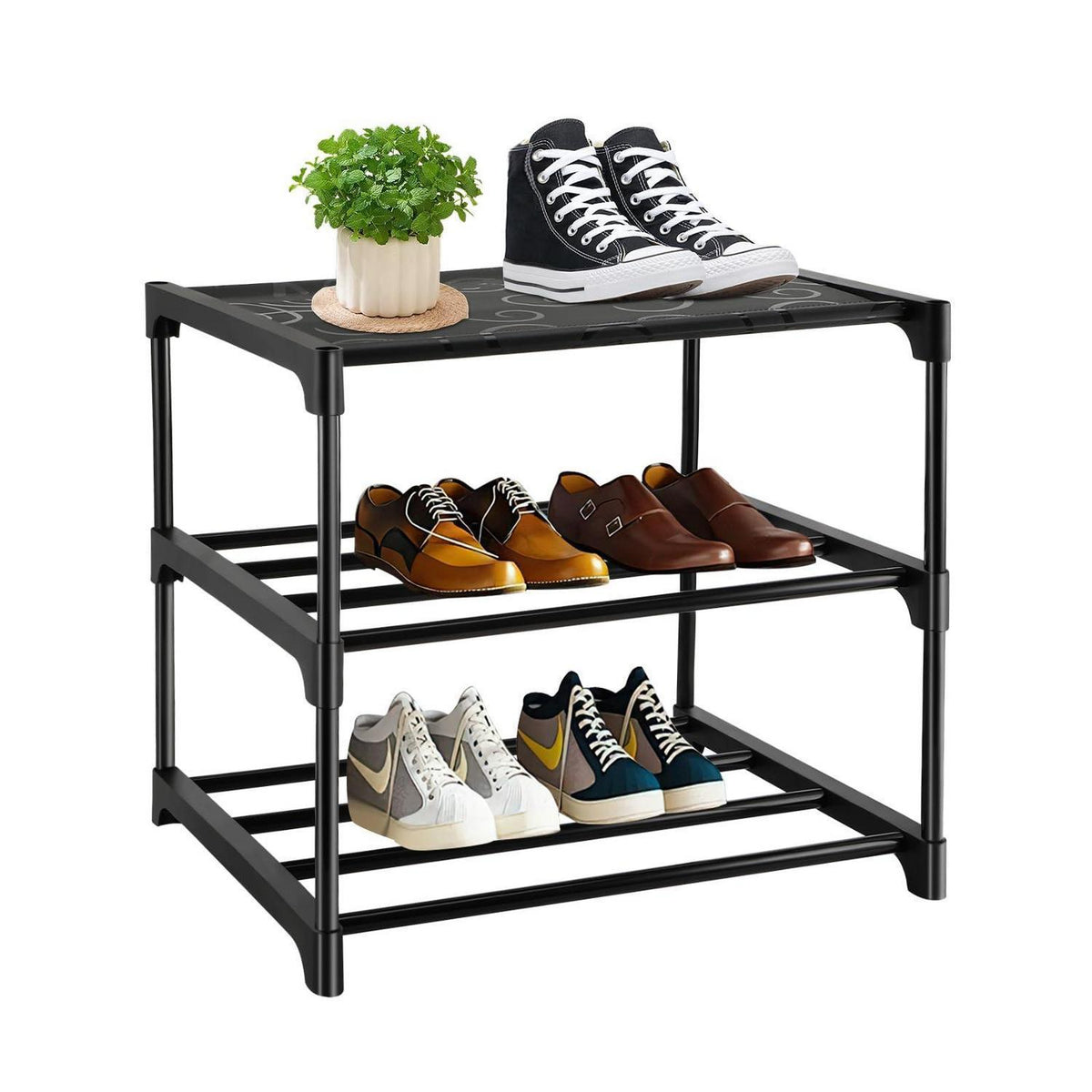 Schuhregal Schmal 3 Ebenen – Platzsparend & Stabil
