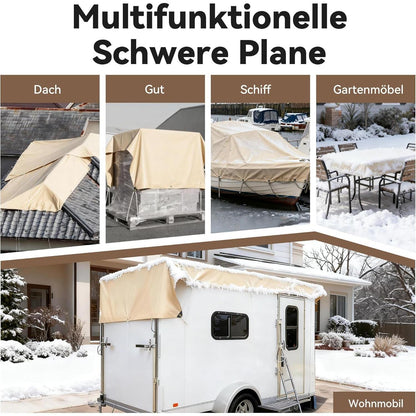 Schwere Abdeckplane 5x6m – Wasserfest, Reißfest & UV-Schutz