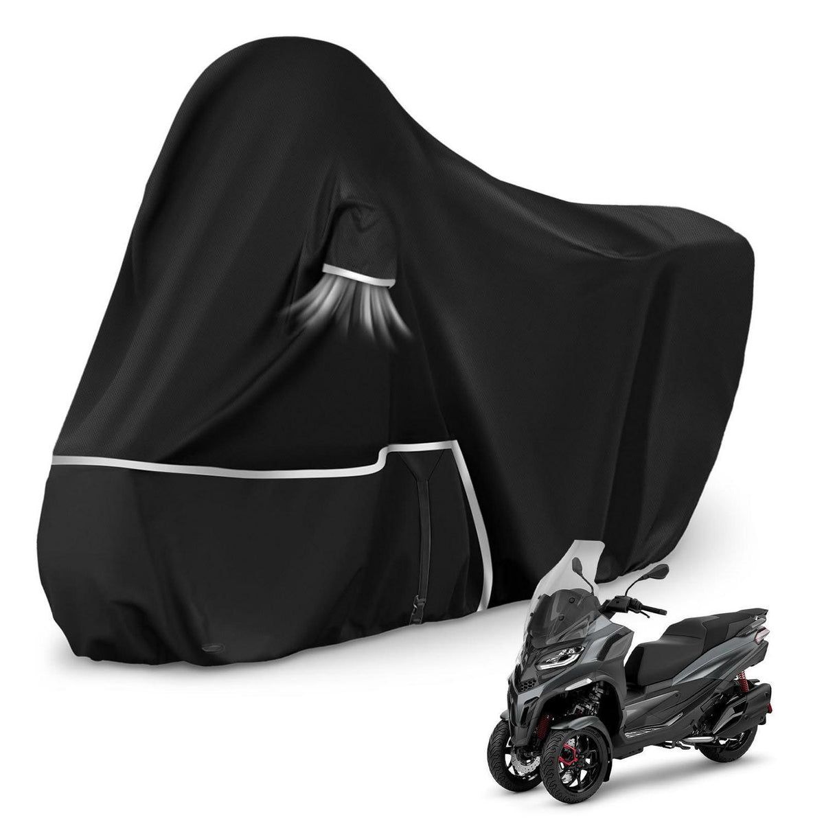 Motorradabdeckung wasserdicht Piaggio MP3 400/500 (ohne Kofferraum)