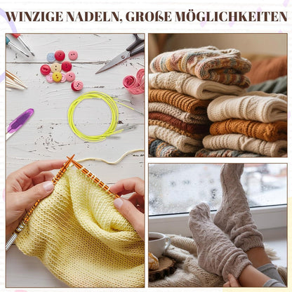 Austauschbares Rundstricknadeln Set – Mini 5cm mit Zubehör