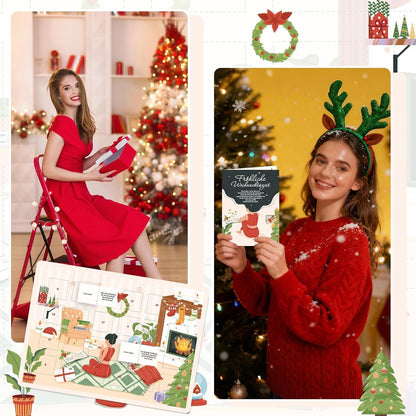 Achtsamkeits Adventskalender 2026 Frauen | Karte mit 24 Türchen & Ritualen