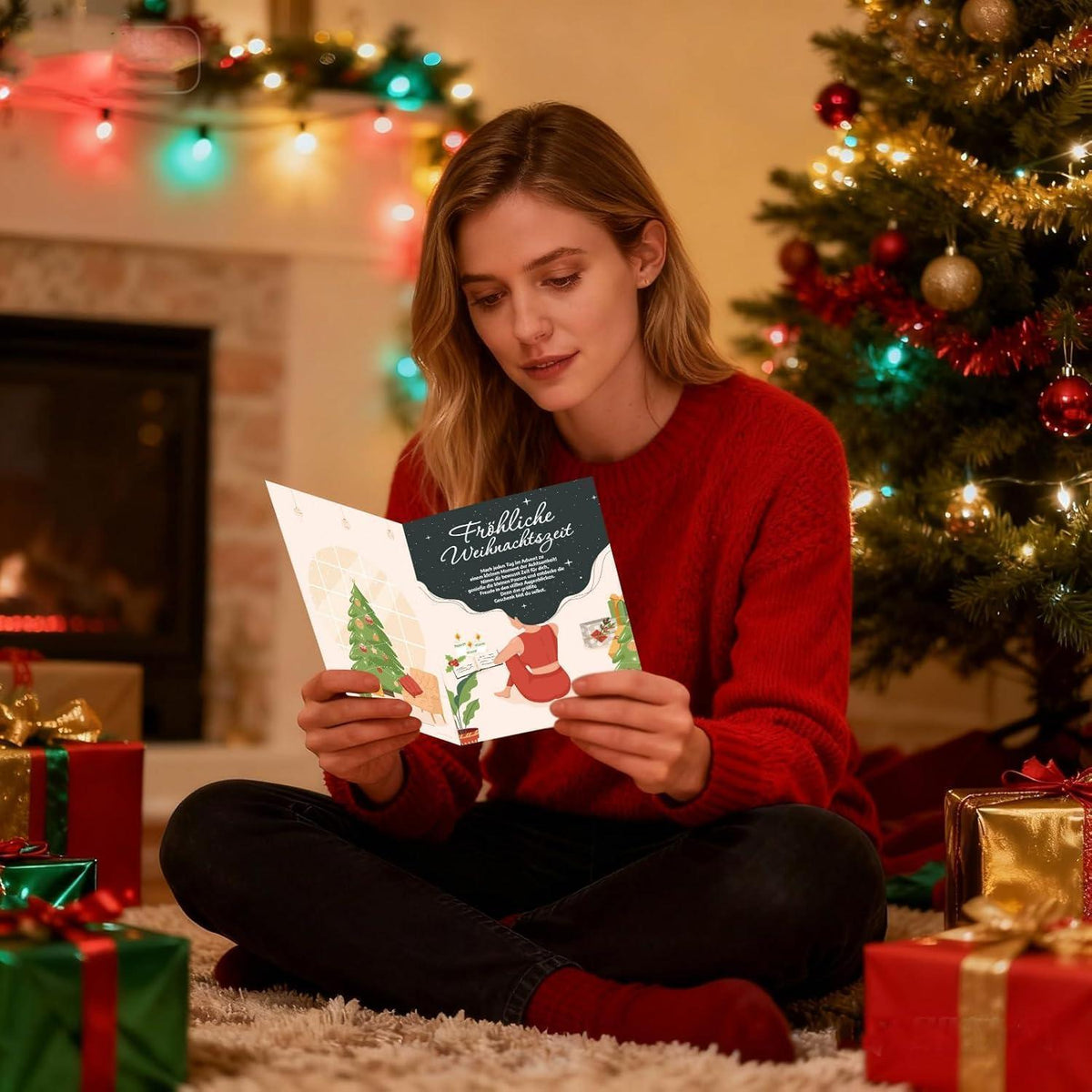 Achtsamkeits Adventskalender 2026 Frauen | Karte mit 24 Türchen & Ritualen