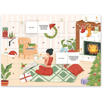 Achtsamkeits Adventskalender 2026 Frauen | Karte mit 24 Türchen & Ritualen