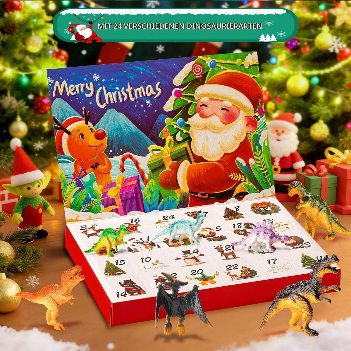 Dinosaurier Adventskalender 2026 für Kinder – 24 Dino-Überraschungen