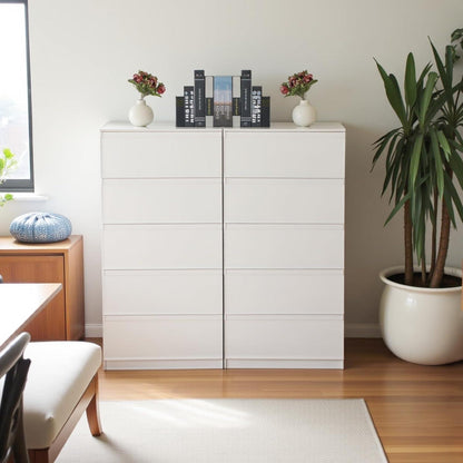 Weiße Kommode mit 5 Schubladen – Moderne Schlafzimmer Möbel