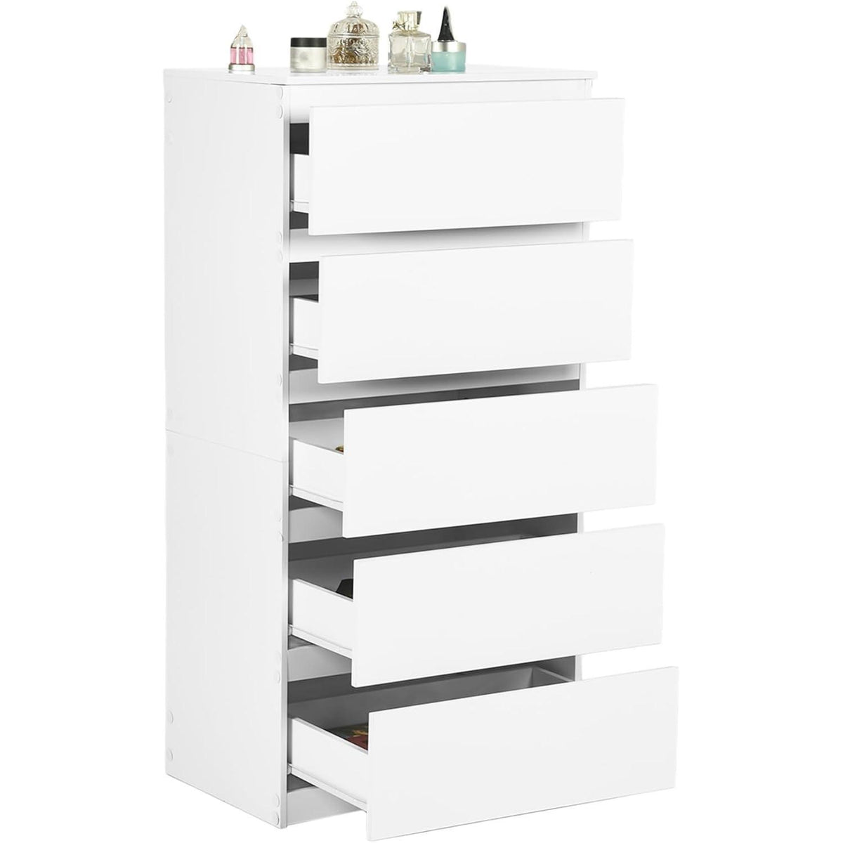 Weiße Kommode mit 5 Schubladen – Moderne Schlafzimmer Möbel