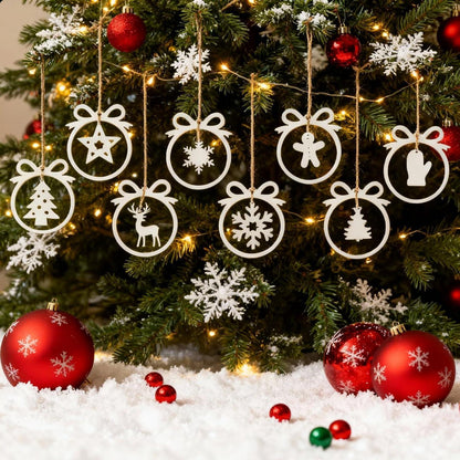 Silikon Gießformen Weihnachten - 3er Set Anhänger Sterne & Co.