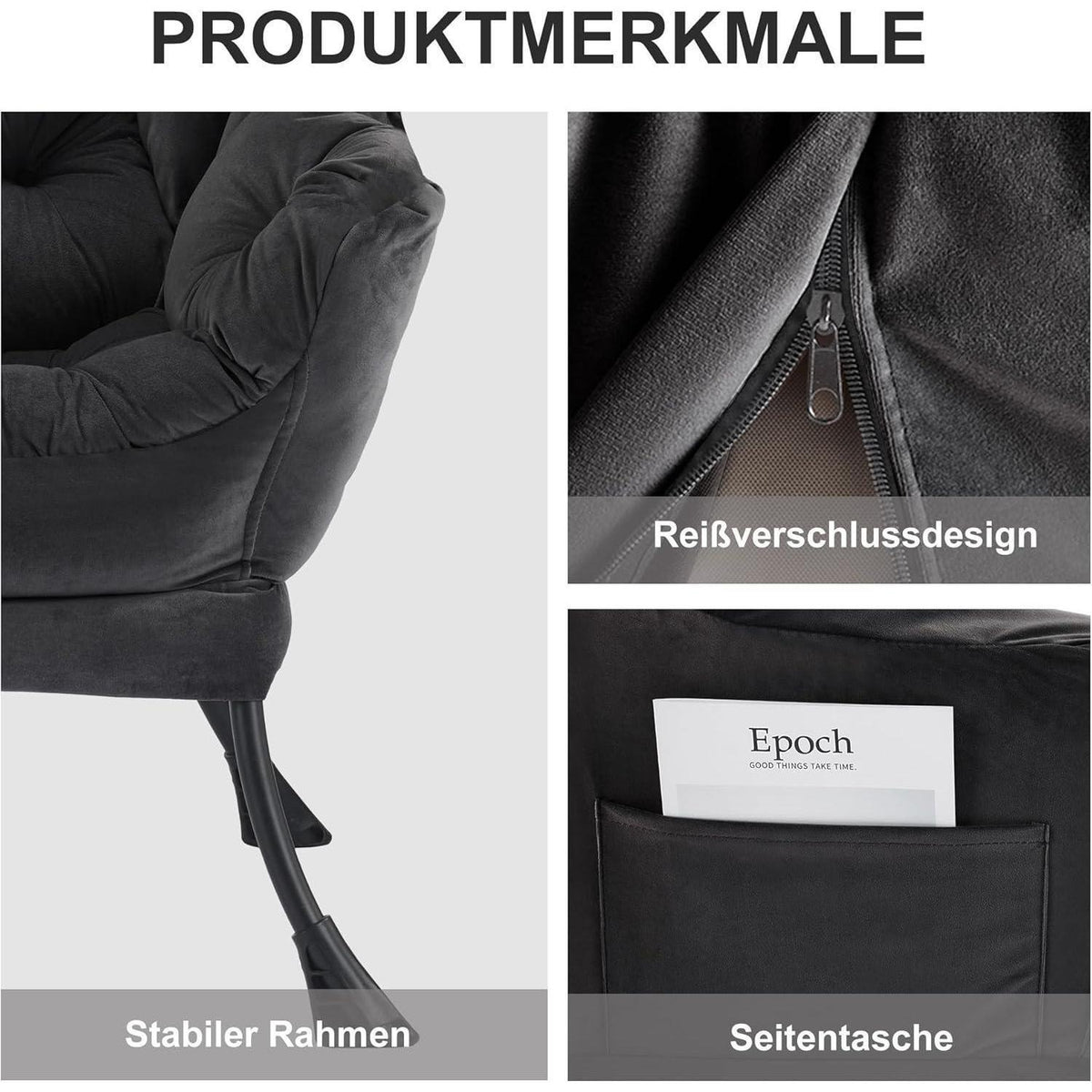 Lazy Chair mit Ottomane – Bequemer Ohrensessel mit Fußhocker