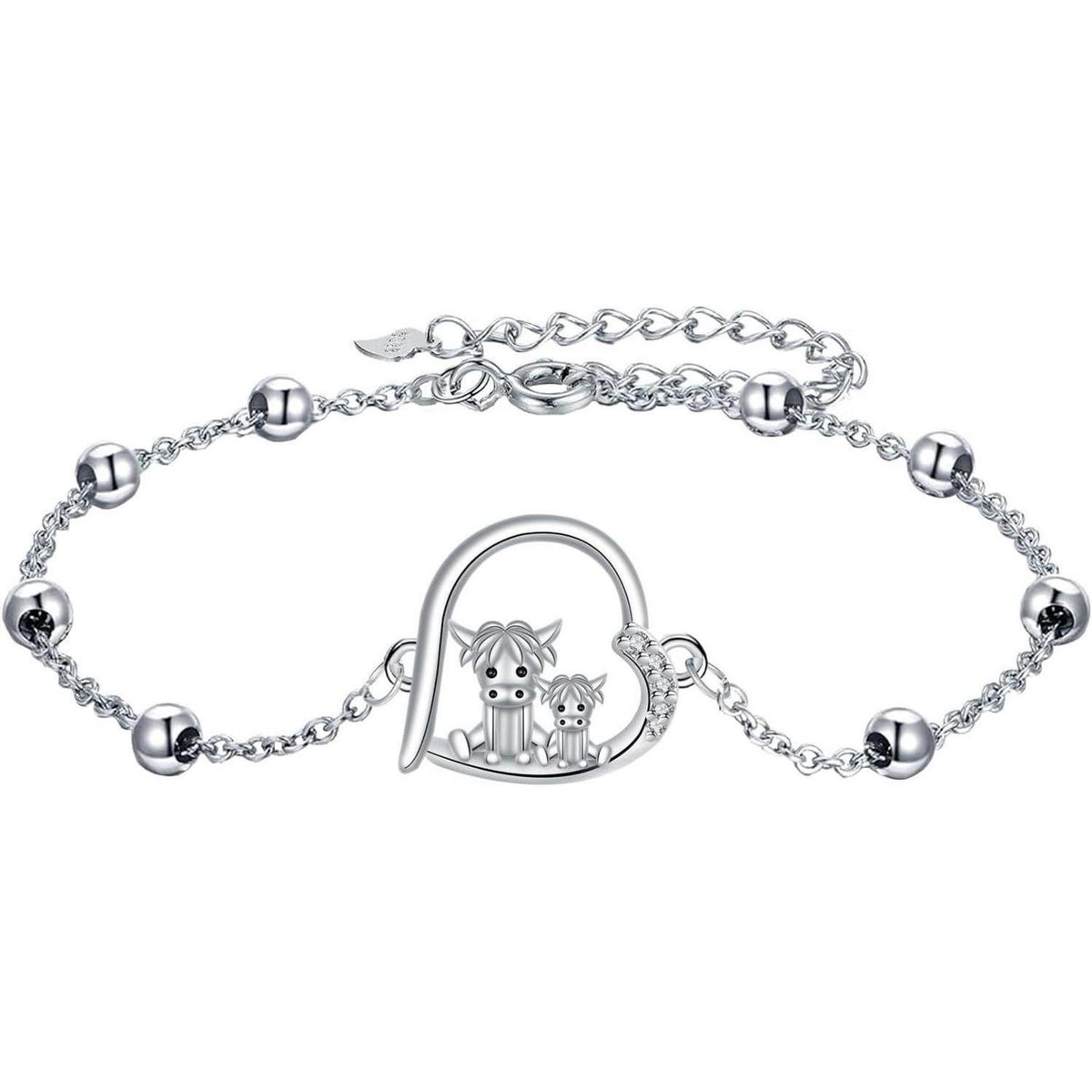925 Sterling Silber Tier Armband mit Zirkonia - Geschenkbox