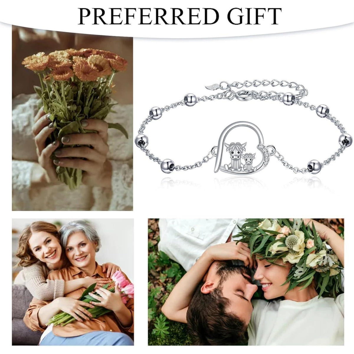 925 Sterling Silber Tier Armband mit Zirkonia - Geschenkbox