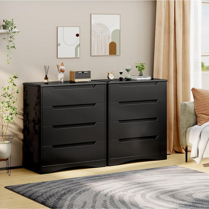Schwarze Kommode mit 4 Schubladen – Schlafzimmer & Wohnzimmer