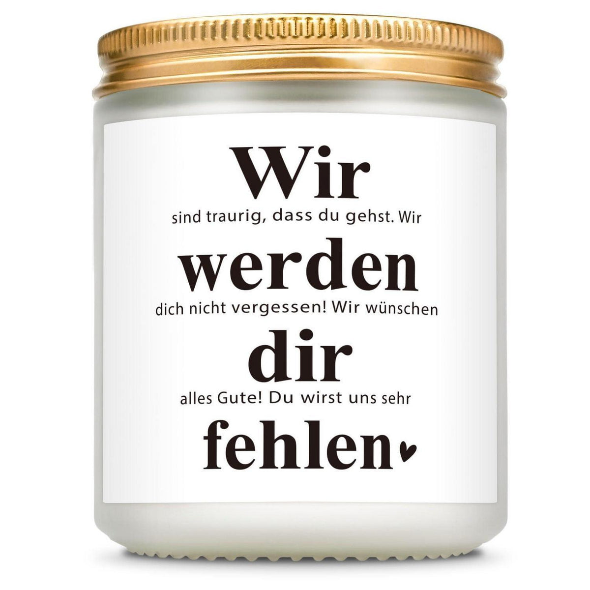 Duftkerze Abschiedsgeschenk Kollegin – Danke & Wir werden dich vermissen
