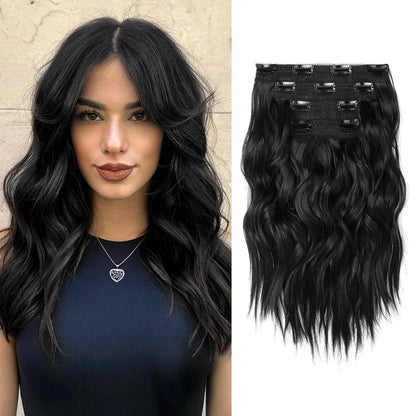 Welliges Clip-In Haarverlängerung 35 cm – Volumines & Natürliches Haar