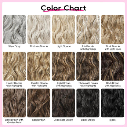 Welliges Clip-In Haarverlängerung 35 cm – Volumines & Natürliches Haar