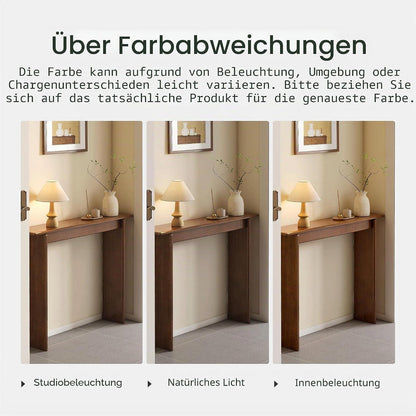 Schmaler Konsolentisch Eiche Massivholz – Platzsparend & Stabil