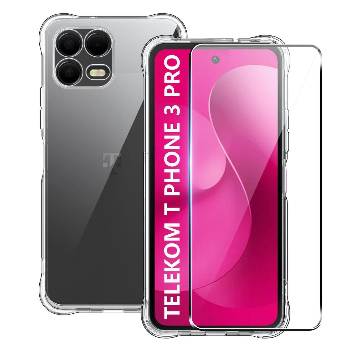 TPU Handyhülle für Telekom T Phone 3 Pro + Schutzfolie