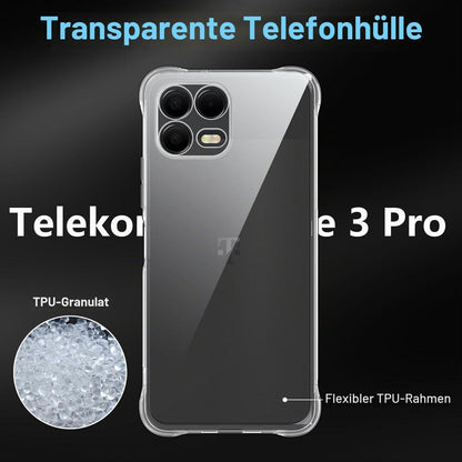 TPU Handyhülle für Telekom T Phone 3 Pro + Schutzfolie