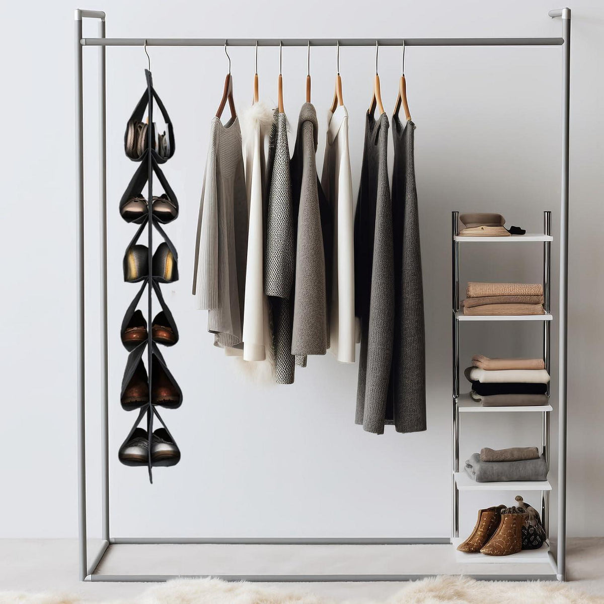 Hängender Schuhaufbewahrungs Organizer – Platzsparend & Türhängend