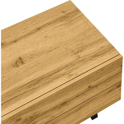 TV Lowboard mit 3 Türen & Stauraum – Schwarz & Natur