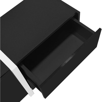 Schwarz TV Lowboard mit Schublade & Türen – 170x30x39cm