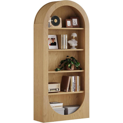 Tribesigns Gewölbtes Bücherregal mit 5 Ebenen – Industrial Design