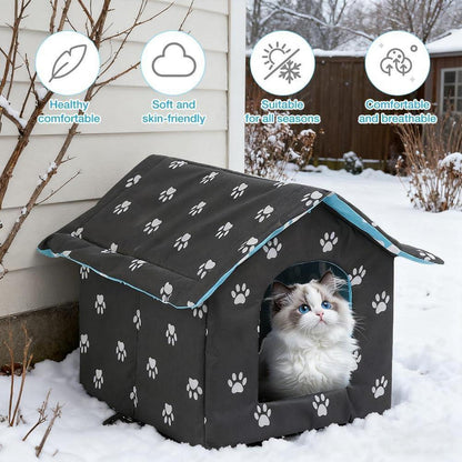 Winterfestes Katzenhaus Outdoor Isoliert & Wasserdicht