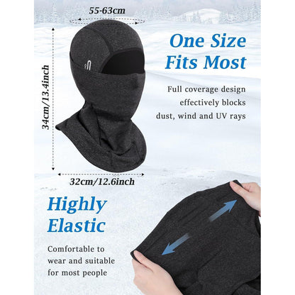 Sturmhaube Winddicht Warm – Skimaske Fahrrad Balaclava Grau