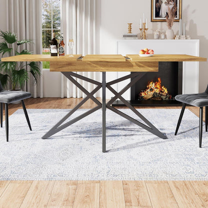 Ausziehbarer Esstisch-Set mit 4 Samtstühlen – Modern & Stabil