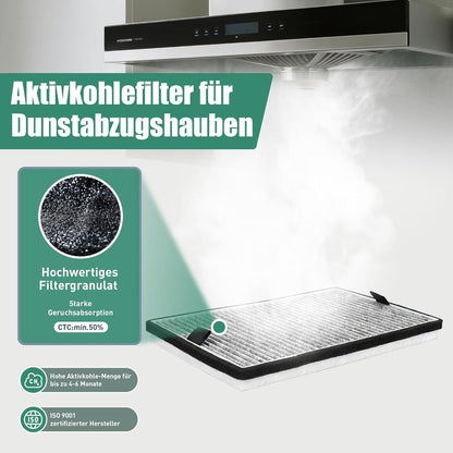 Aktivkohlefilter für Miele Dunstabzugshaube 2er Set