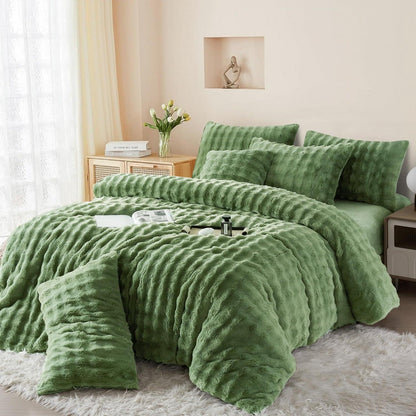 Plüsch Bettwäsche Set 135x200 - Warmes Winterbett mit Flausch