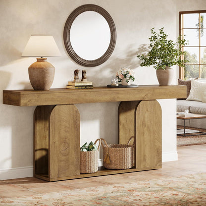 Langer Konsolentisch Holz – Rustikaler Wohnzimmertisch 160cm