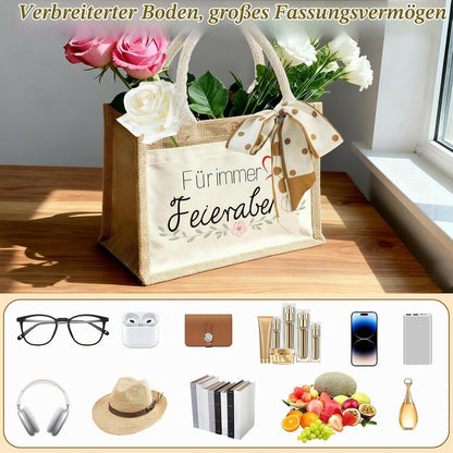 Ruhestand Geschenkset für Frauen mit Jutetasche & Schal