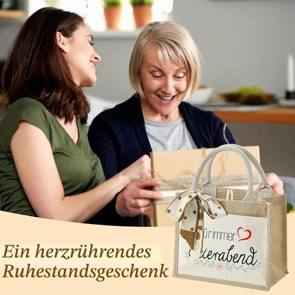 Ruhestand Geschenkset für Frauen mit Jutetasche & Schal