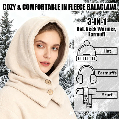 Winter Thermo Kapuzenschal Unisex – Warm & Winddicht für Damen & Herren