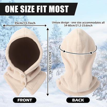 Winter Thermo Kapuzenschal Unisex – Warm & Winddicht für Damen & Herren