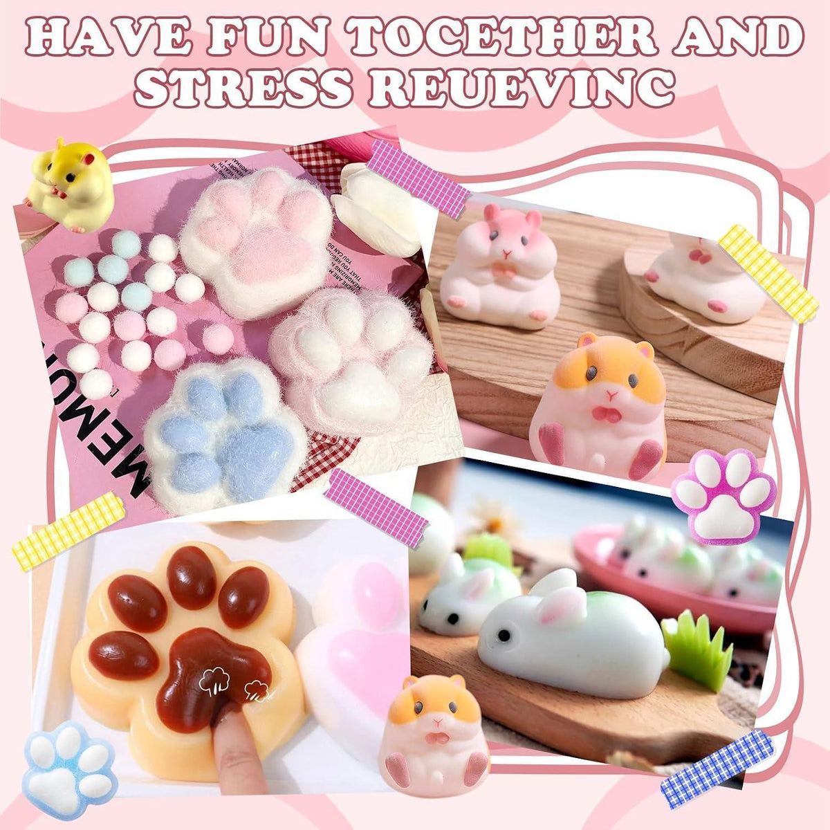 Flüssigsilikon Set für Taba Squishy DIY – 500g, Katzenpfoten & mehr