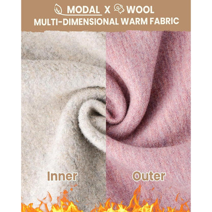 Winter Schlauchschal Fleece-Modal Damen Herren Thermo Halswärmer Lila